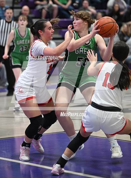 Thumbnail 3 in Green @ Hiland (OHSAA DIV VII Regional Semifinal) photogallery.