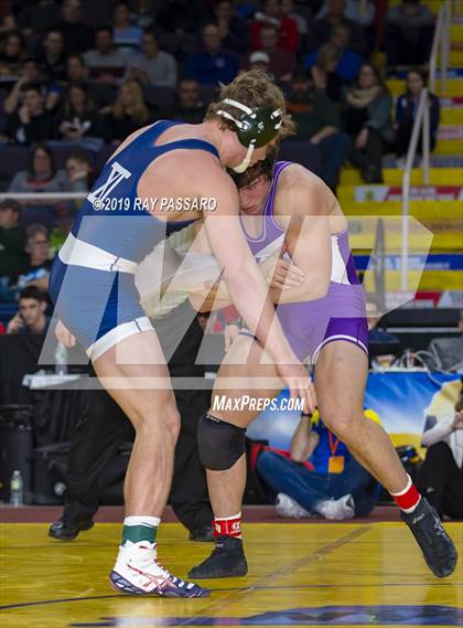 Thumbnail 2 in NYSPHSAA D1 Wrestling Championships (Finals 170 - 285 lbs) photogallery.