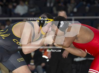 Thumbnail 2 in NYSPHSAA D1 Wrestling Championships (Finals 170 - 285 lbs) photogallery.