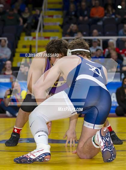 Thumbnail 3 in NYSPHSAA D1 Wrestling Championships (Finals 170 - 285 lbs) photogallery.