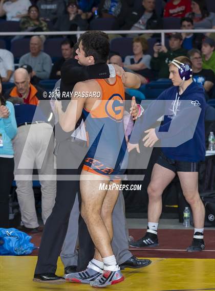 Thumbnail 2 in NYSPHSAA D1 Wrestling Championships (Finals 170 - 285 lbs) photogallery.
