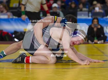 Thumbnail 3 in NYSPHSAA D1 Wrestling Championships (Finals 170 - 285 lbs) photogallery.