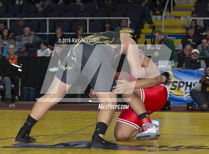 Thumbnail 2 in NYSPHSAA D1 Wrestling Championships (Finals 170 - 285 lbs) photogallery.