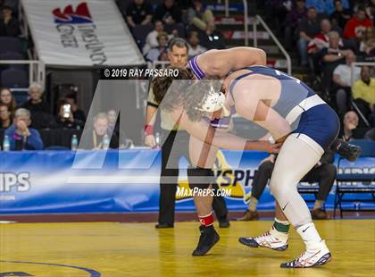 Thumbnail 3 in NYSPHSAA D1 Wrestling Championships (Finals 170 - 285 lbs) photogallery.