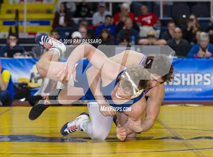 Thumbnail 2 in NYSPHSAA D1 Wrestling Championships (Finals 170 - 285 lbs) photogallery.