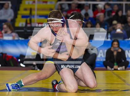 Thumbnail 1 in NYSPHSAA D1 Wrestling Championships (Finals 170 - 285 lbs) photogallery.