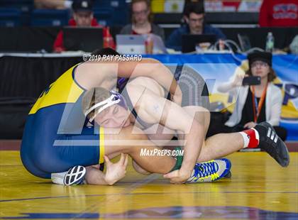 Thumbnail 2 in NYSPHSAA D1 Wrestling Championships (Finals 170 - 285 lbs) photogallery.