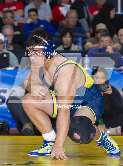 Thumbnail 2 in NYSPHSAA D1 Wrestling Championships (Finals 170 - 285 lbs) photogallery.