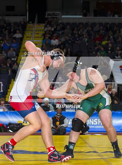 Thumbnail 2 in NYSPHSAA D1 Wrestling Championships (Finals 170 - 285 lbs) photogallery.