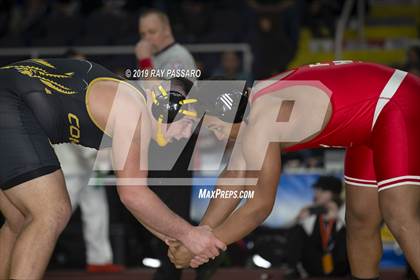 Thumbnail 3 in NYSPHSAA D1 Wrestling Championships (Finals 170 - 285 lbs) photogallery.