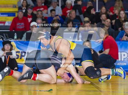 Thumbnail 3 in NYSPHSAA D1 Wrestling Championships (Finals 170 - 285 lbs) photogallery.