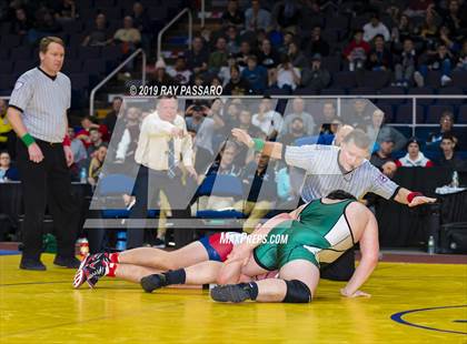 Thumbnail 3 in NYSPHSAA D1 Wrestling Championships (Finals 170 - 285 lbs) photogallery.