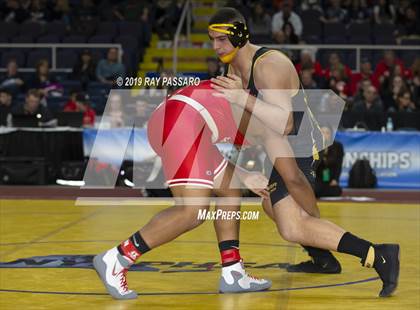 Thumbnail 2 in NYSPHSAA D1 Wrestling Championships (Finals 170 - 285 lbs) photogallery.