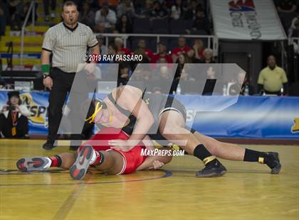 Thumbnail 1 in NYSPHSAA D1 Wrestling Championships (Finals 170 - 285 lbs) photogallery.