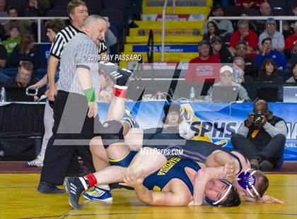 Thumbnail 1 in NYSPHSAA D1 Wrestling Championships (Finals 170 - 285 lbs) photogallery.