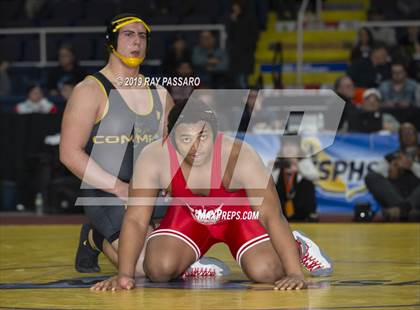 Thumbnail 3 in NYSPHSAA D1 Wrestling Championships (Finals 170 - 285 lbs) photogallery.