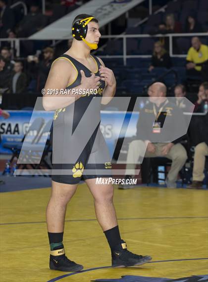 Thumbnail 2 in NYSPHSAA D1 Wrestling Championships (Finals 170 - 285 lbs) photogallery.