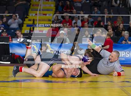 Thumbnail 2 in NYSPHSAA D1 Wrestling Championships (Finals 170 - 285 lbs) photogallery.