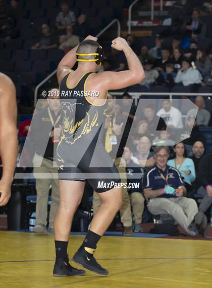 Thumbnail 2 in NYSPHSAA D1 Wrestling Championships (Finals 170 - 285 lbs) photogallery.