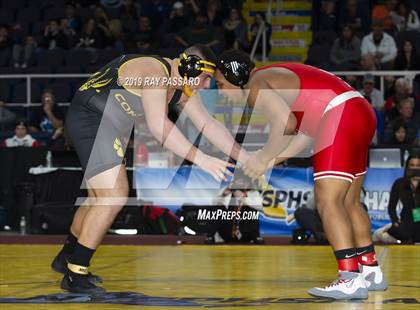 Thumbnail 1 in NYSPHSAA D1 Wrestling Championships (Finals 170 - 285 lbs) photogallery.