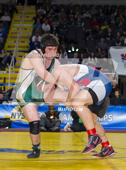 Thumbnail 2 in NYSPHSAA D1 Wrestling Championships (Finals 170 - 285 lbs) photogallery.