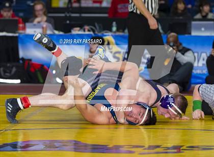 Thumbnail 2 in NYSPHSAA D1 Wrestling Championships (Finals 170 - 285 lbs) photogallery.