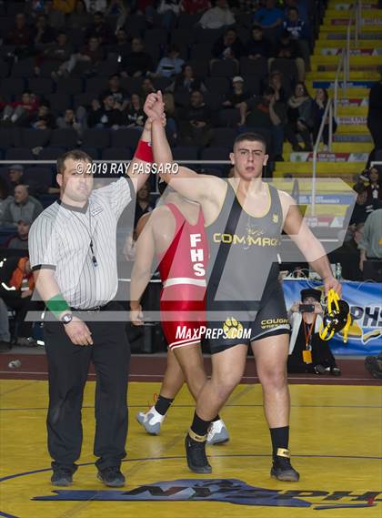 Thumbnail 1 in NYSPHSAA D1 Wrestling Championships (Finals 170 - 285 lbs) photogallery.