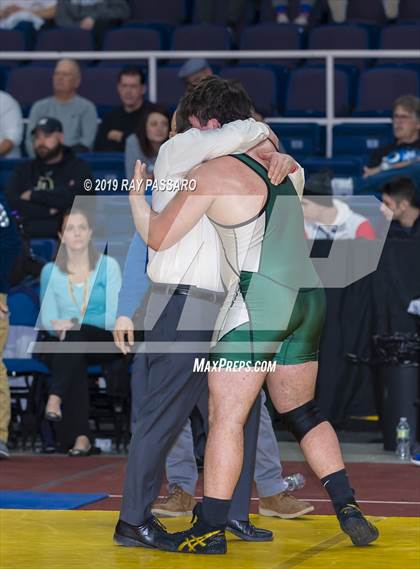 Thumbnail 3 in NYSPHSAA D1 Wrestling Championships (Finals 170 - 285 lbs) photogallery.