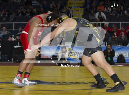 Thumbnail 2 in NYSPHSAA D1 Wrestling Championships (Finals 170 - 285 lbs) photogallery.