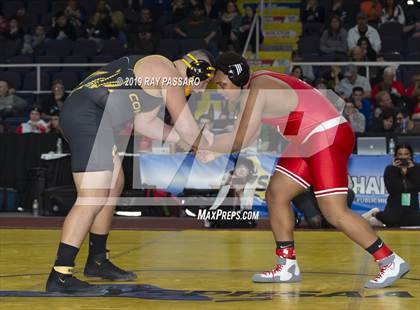 Thumbnail 1 in NYSPHSAA D1 Wrestling Championships (Finals 170 - 285 lbs) photogallery.