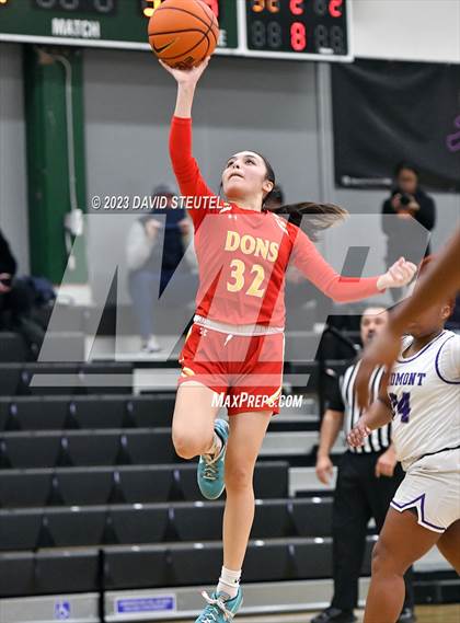Thumbnail 2 in Cathedral Catholic vs. Piedmont (St. Mary's Stockton MLK Showcase) photogallery.