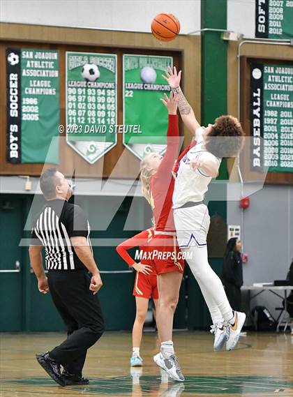 Thumbnail 1 in Cathedral Catholic vs. Piedmont (St. Mary's Stockton MLK Showcase) photogallery.