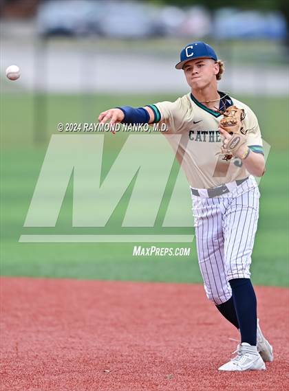 Thumbnail 2 in Cathedral vs. Lawrence Central (IHSAA 4A Section 10 Semifinal)  photogallery.