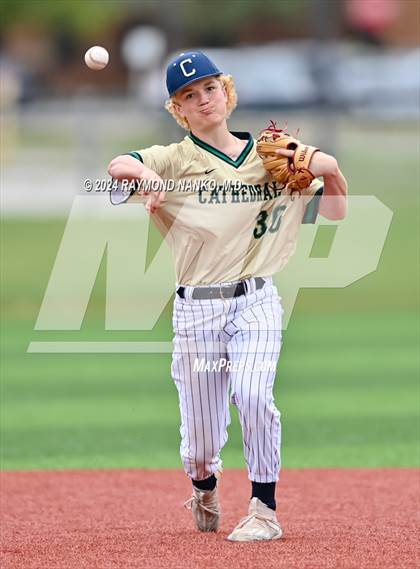Thumbnail 2 in Cathedral vs. Lawrence Central (IHSAA 4A Section 10 Semifinal)  photogallery.