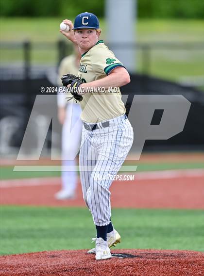 Thumbnail 3 in Cathedral vs. Lawrence Central (IHSAA 4A Section 10 Semifinal)  photogallery.