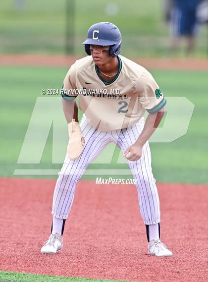 Thumbnail 1 in Cathedral vs. Lawrence Central (IHSAA 4A Section 10 Semifinal)  photogallery.