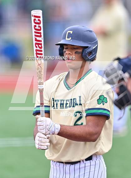 Thumbnail 3 in Cathedral vs. Lawrence Central (IHSAA 4A Section 10 Semifinal)  photogallery.