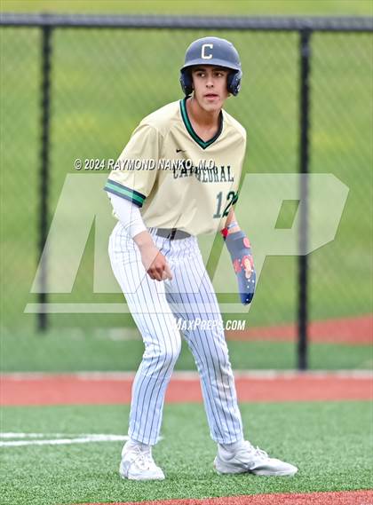Thumbnail 3 in Cathedral vs. Lawrence Central (IHSAA 4A Section 10 Semifinal)  photogallery.