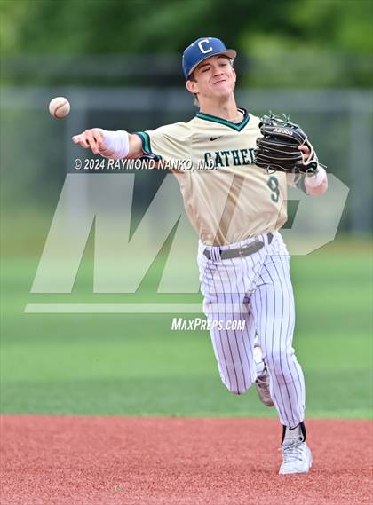 Thumbnail 1 in Cathedral vs. Lawrence Central (IHSAA 4A Section 10 Semifinal)  photogallery.