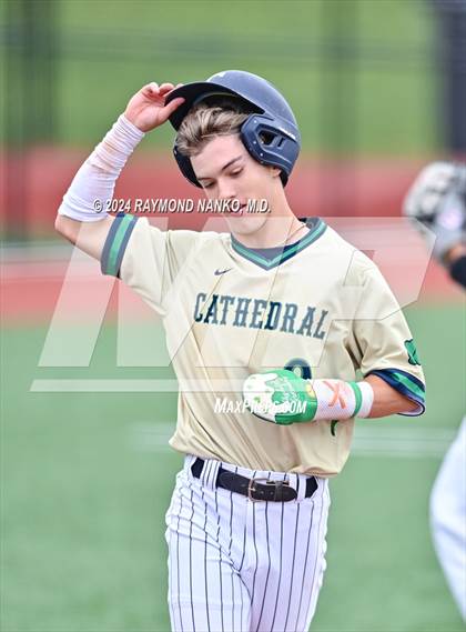 Thumbnail 1 in Cathedral vs. Lawrence Central (IHSAA 4A Section 10 Semifinal)  photogallery.