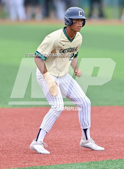 Thumbnail 2 in Cathedral vs. Lawrence Central (IHSAA 4A Section 10 Semifinal)  photogallery.