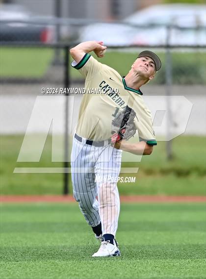 Thumbnail 3 in Cathedral vs. Lawrence Central (IHSAA 4A Section 10 Semifinal)  photogallery.