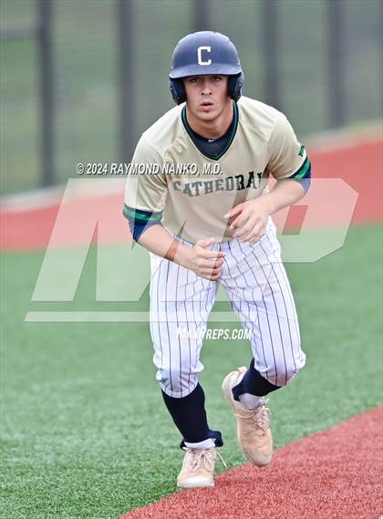 Thumbnail 3 in Cathedral vs. Lawrence Central (IHSAA 4A Section 10 Semifinal)  photogallery.