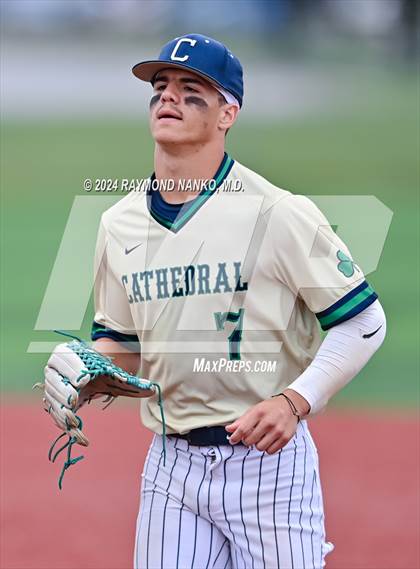 Thumbnail 1 in Cathedral vs. Lawrence Central (IHSAA 4A Section 10 Semifinal)  photogallery.