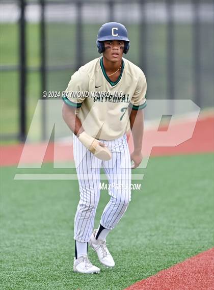 Thumbnail 1 in Cathedral vs. Lawrence Central (IHSAA 4A Section 10 Semifinal)  photogallery.