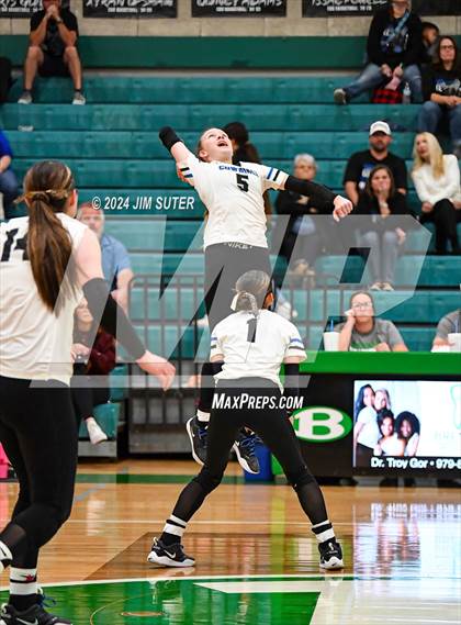 Thumbnail 3 in McMullen County vs Richards (UIL Volleyball 1A Region III Semifinal) photogallery.