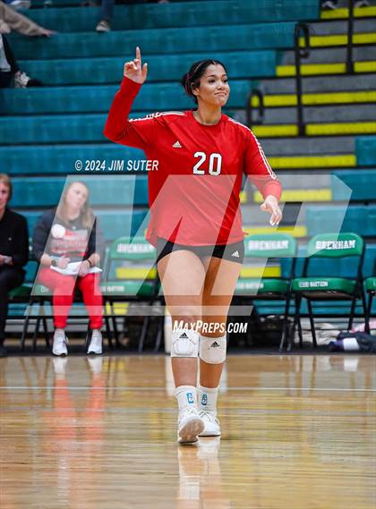Thumbnail 3 in McMullen County vs Richards (UIL Volleyball 1A Region III Semifinal) photogallery.