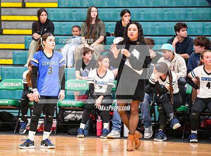 Thumbnail 1 in McMullen County vs Richards (UIL Volleyball 1A Region III Semifinal) photogallery.