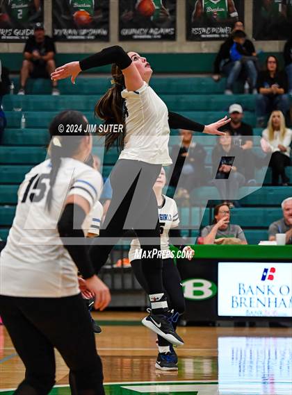 Thumbnail 3 in McMullen County vs Richards (UIL Volleyball 1A Region III Semifinal) photogallery.
