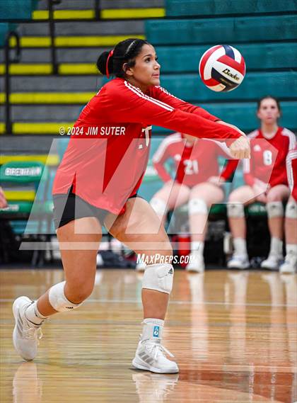 Thumbnail 2 in McMullen County vs Richards (UIL Volleyball 1A Region III Semifinal) photogallery.
